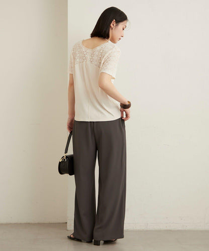 2way蕾絲拼接T恤