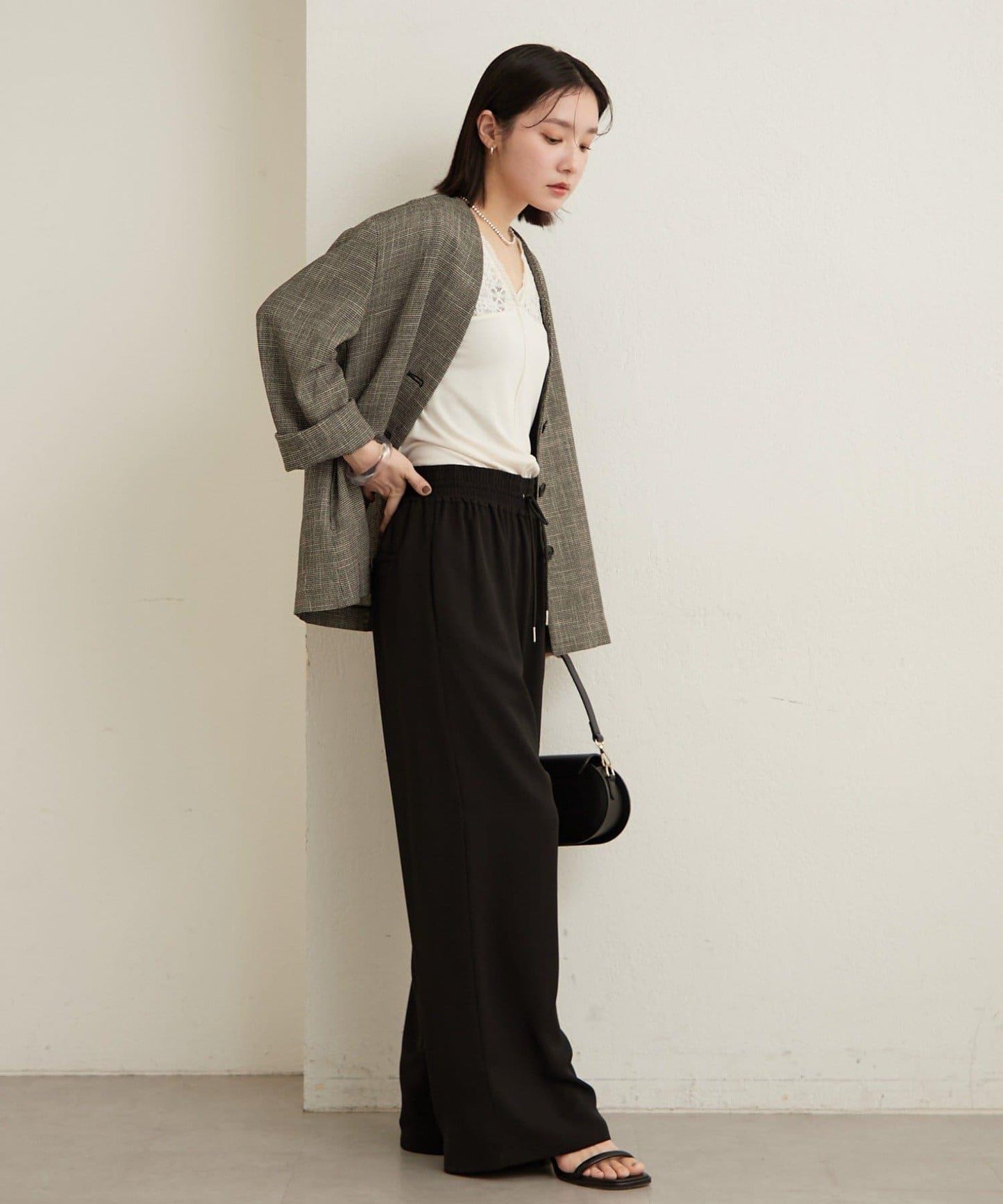 2way蕾絲拼接T恤