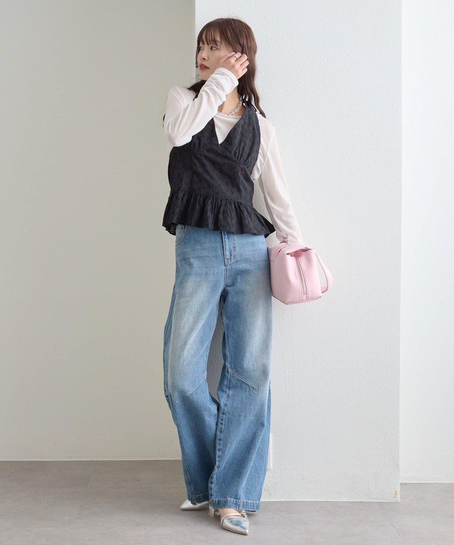 棉質刺繡露背上衣