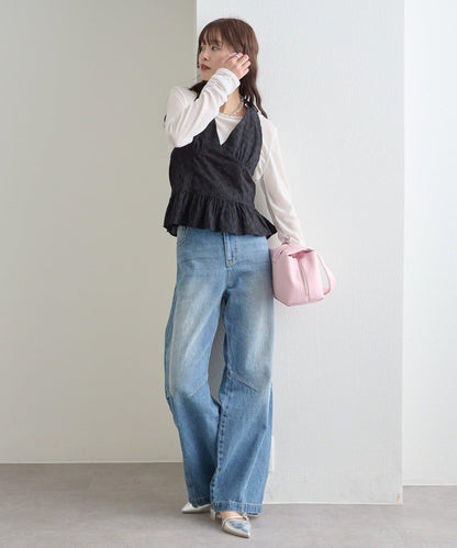 棉質刺繡露背上衣