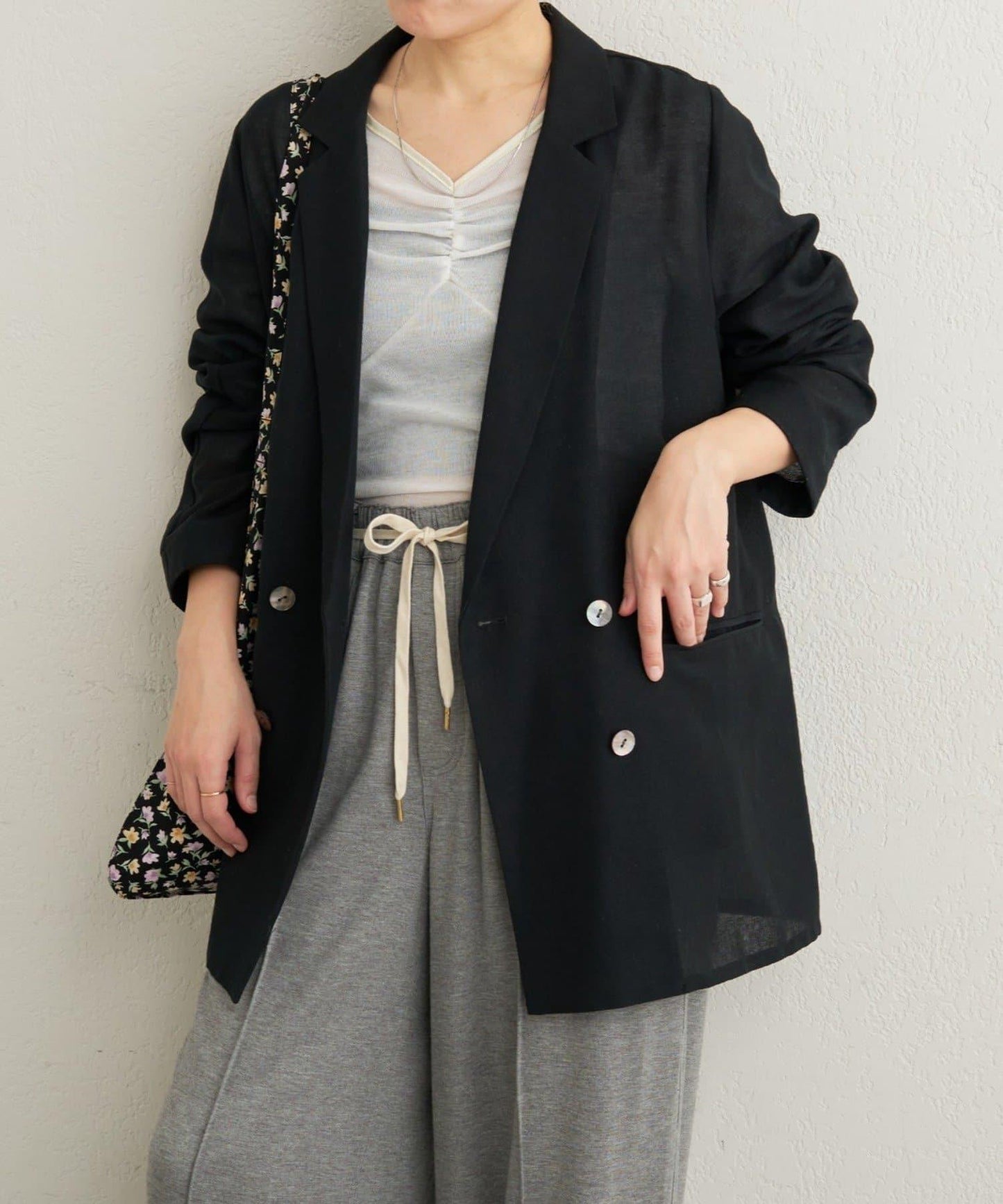 透視網紗夾克外套