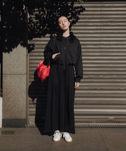 new basic WASHABLE WOOL FLARE 連衣裙