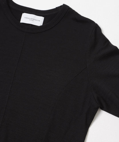 new basic WASHABLE WOOL FLARE 連衣裙