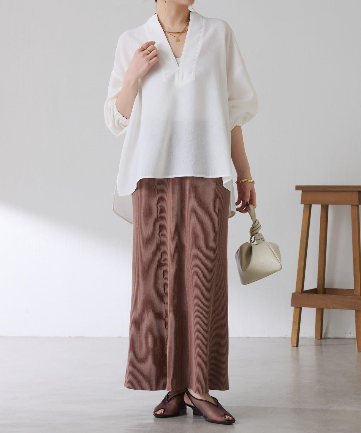 接觸冷感 乾爽棉質 美人魚廓形 半身裙