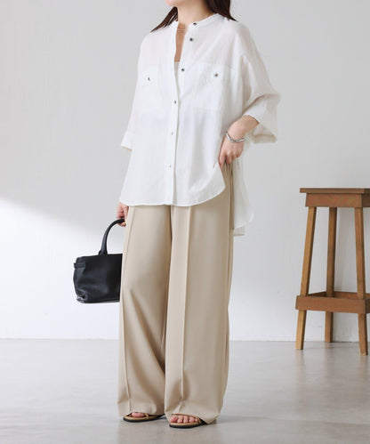 可調節衣長 輕薄牛仔 蝙蝠袖 Q.anos 襯衫