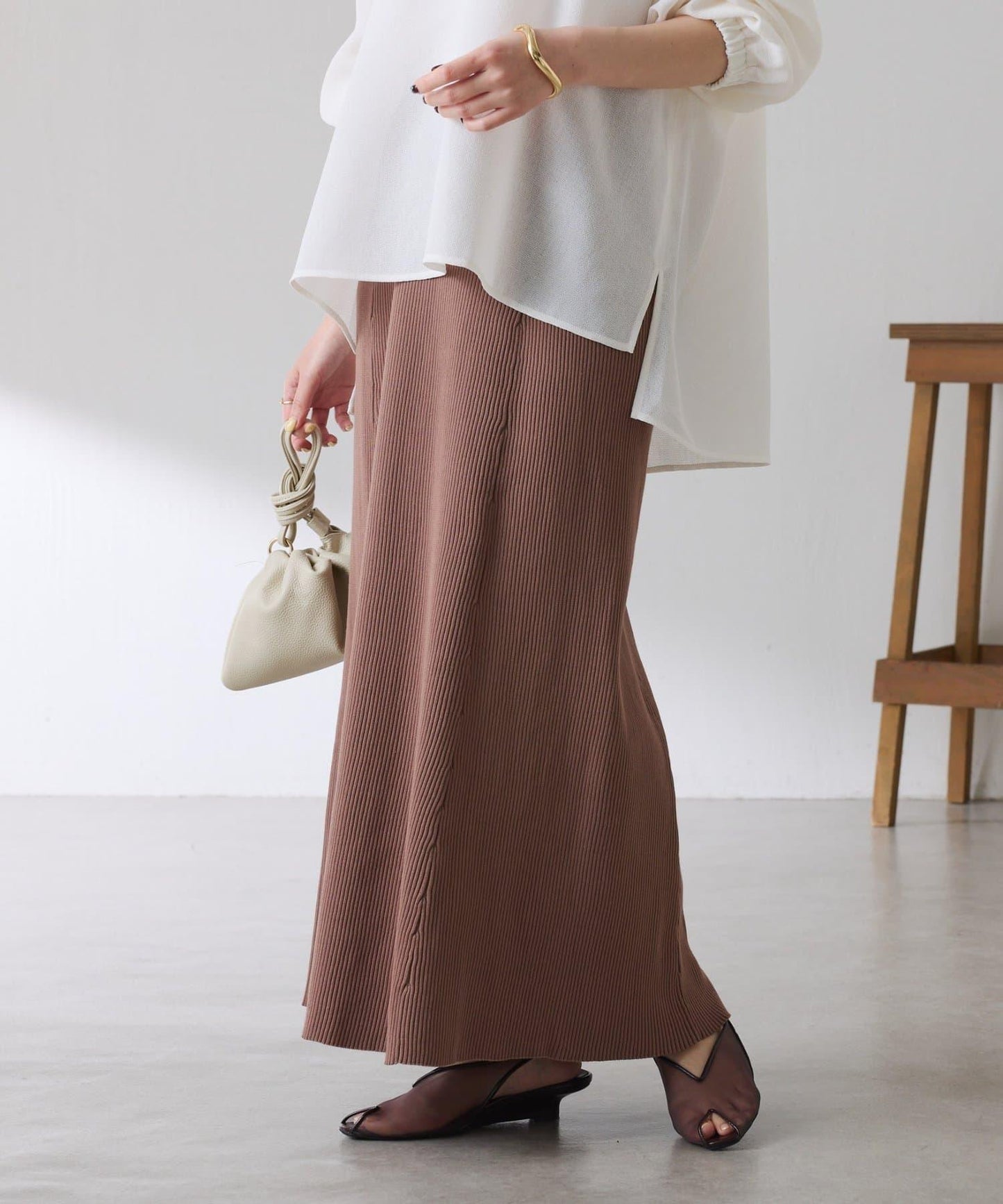 接觸冷感 乾爽棉質 美人魚廓形 半身裙