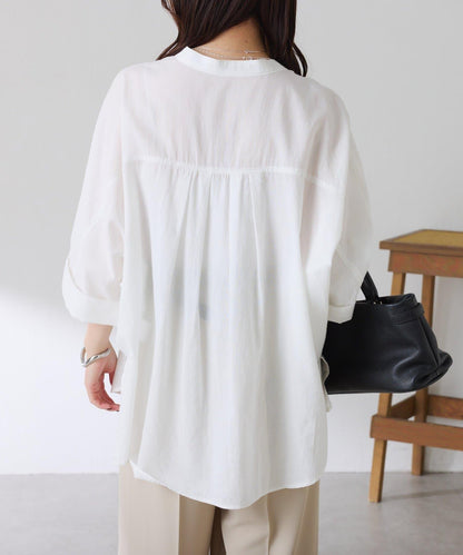 可調節衣長 輕薄牛仔 蝙蝠袖 Q.anos 襯衫