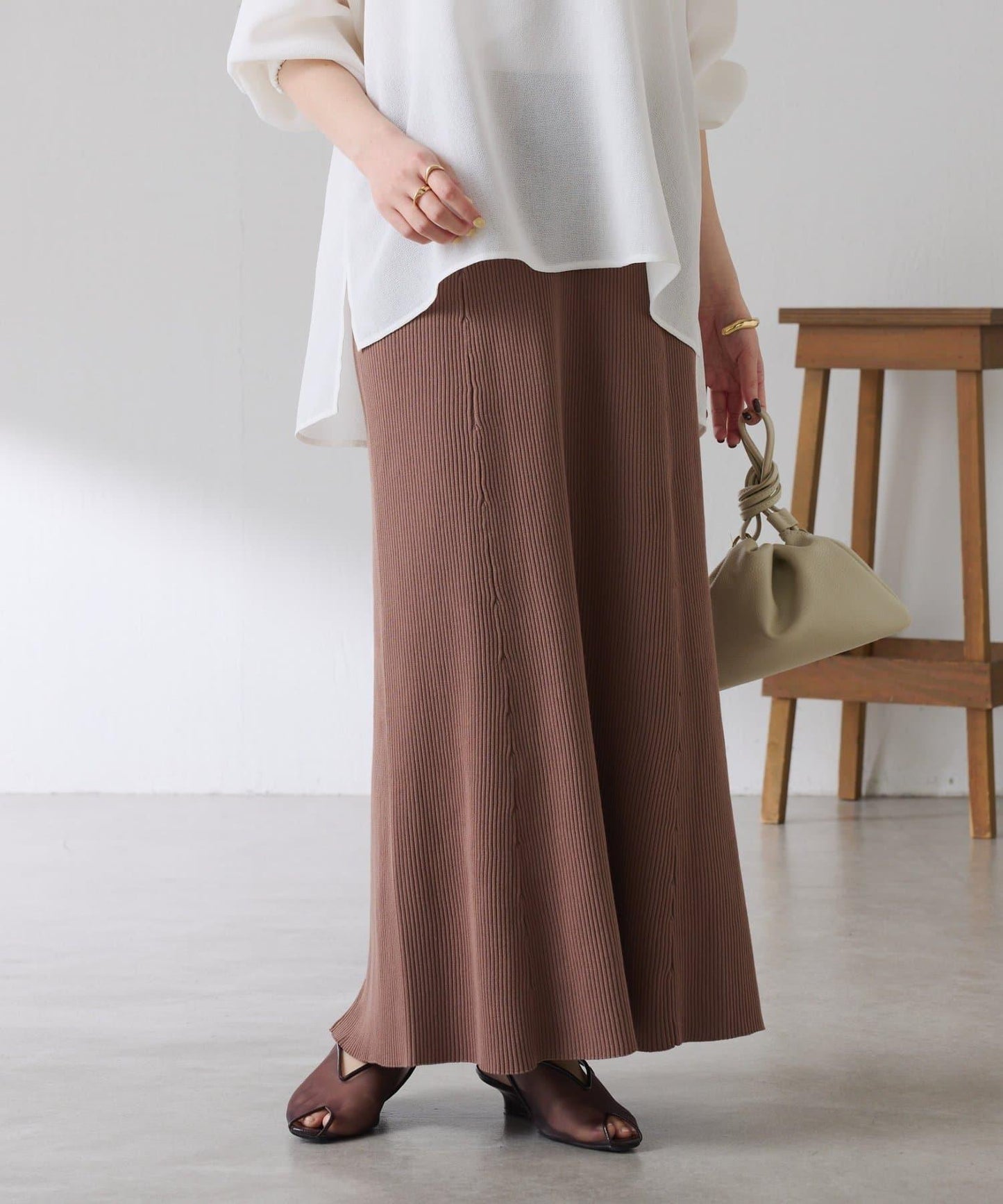 接觸冷感 乾爽棉質 美人魚廓形 半身裙