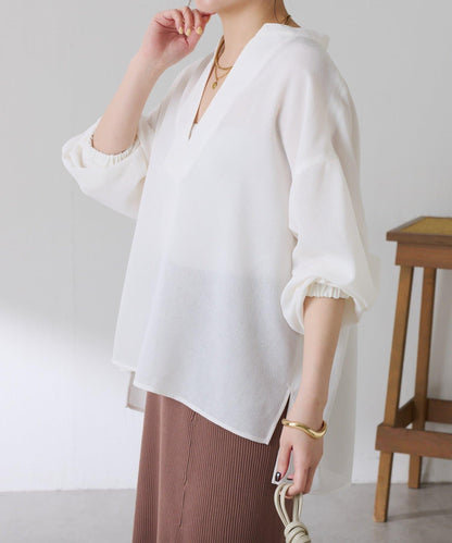 夏季可穿 長袖 復古網紗 襯衫