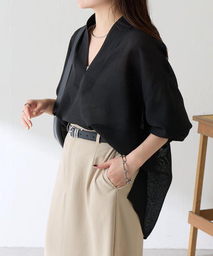 夏季可穿 長袖 復古網紗 襯衫