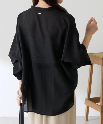 夏季可穿 長袖 復古網紗 襯衫