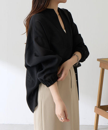 夏季可穿 長袖 復古網紗 襯衫