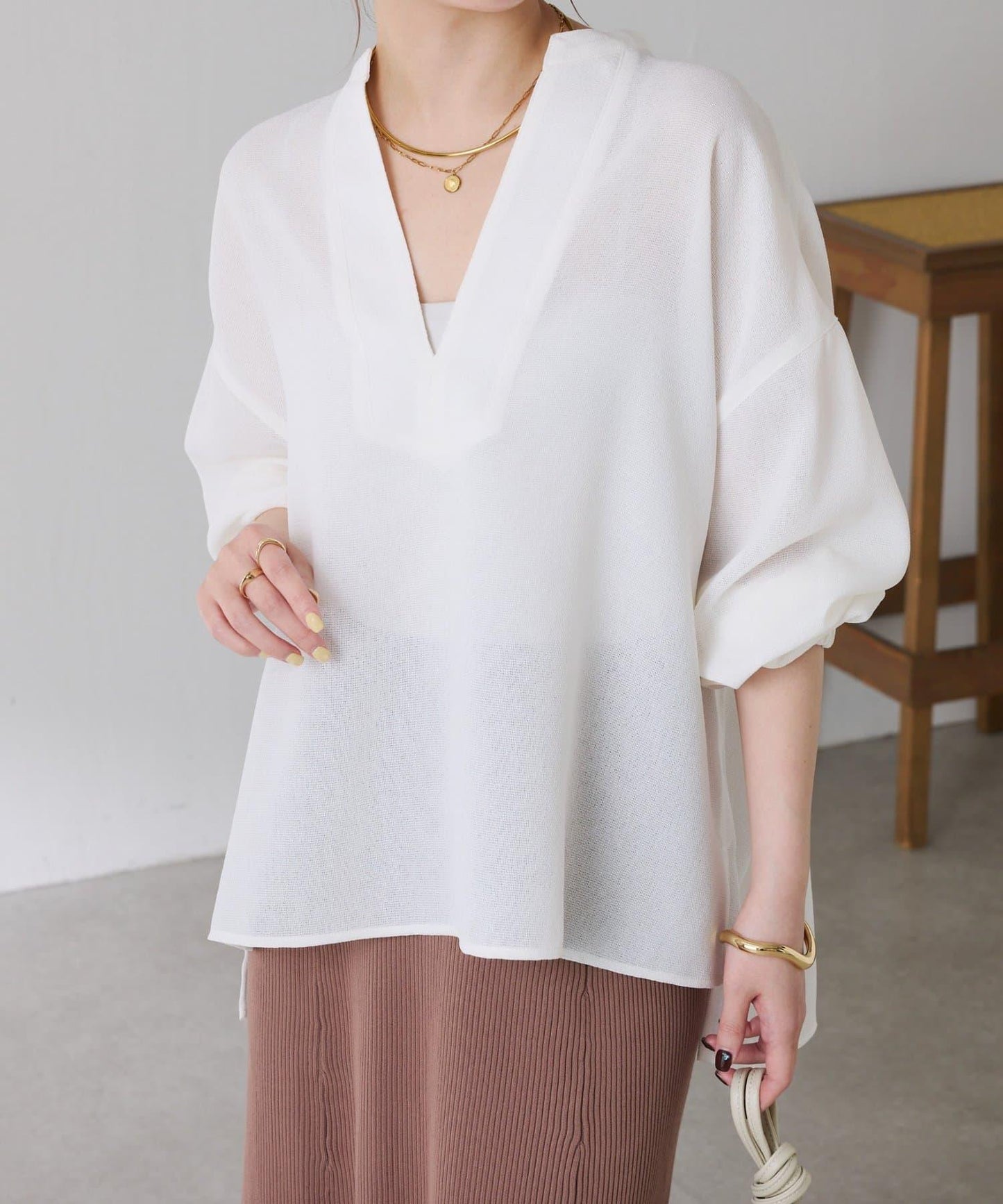 夏季可穿 長袖 復古網紗 襯衫