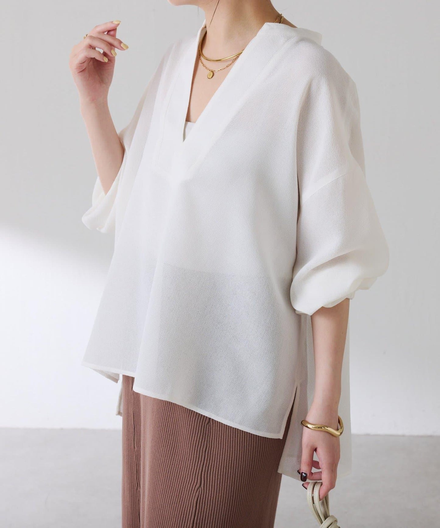 夏季可穿 長袖 復古網紗 襯衫