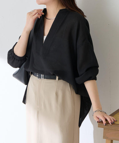 夏季可穿 長袖 復古網紗 襯衫