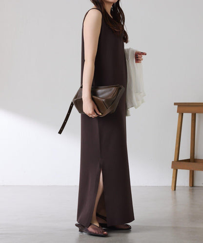 前後兩穿 雙尺碼 米蘭羅紋針織連衣裙