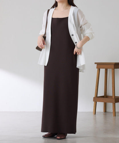 前後兩穿 雙尺碼 米蘭羅紋針織連衣裙