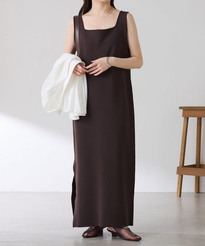 前後兩穿 雙尺碼 米蘭羅紋針織連衣裙