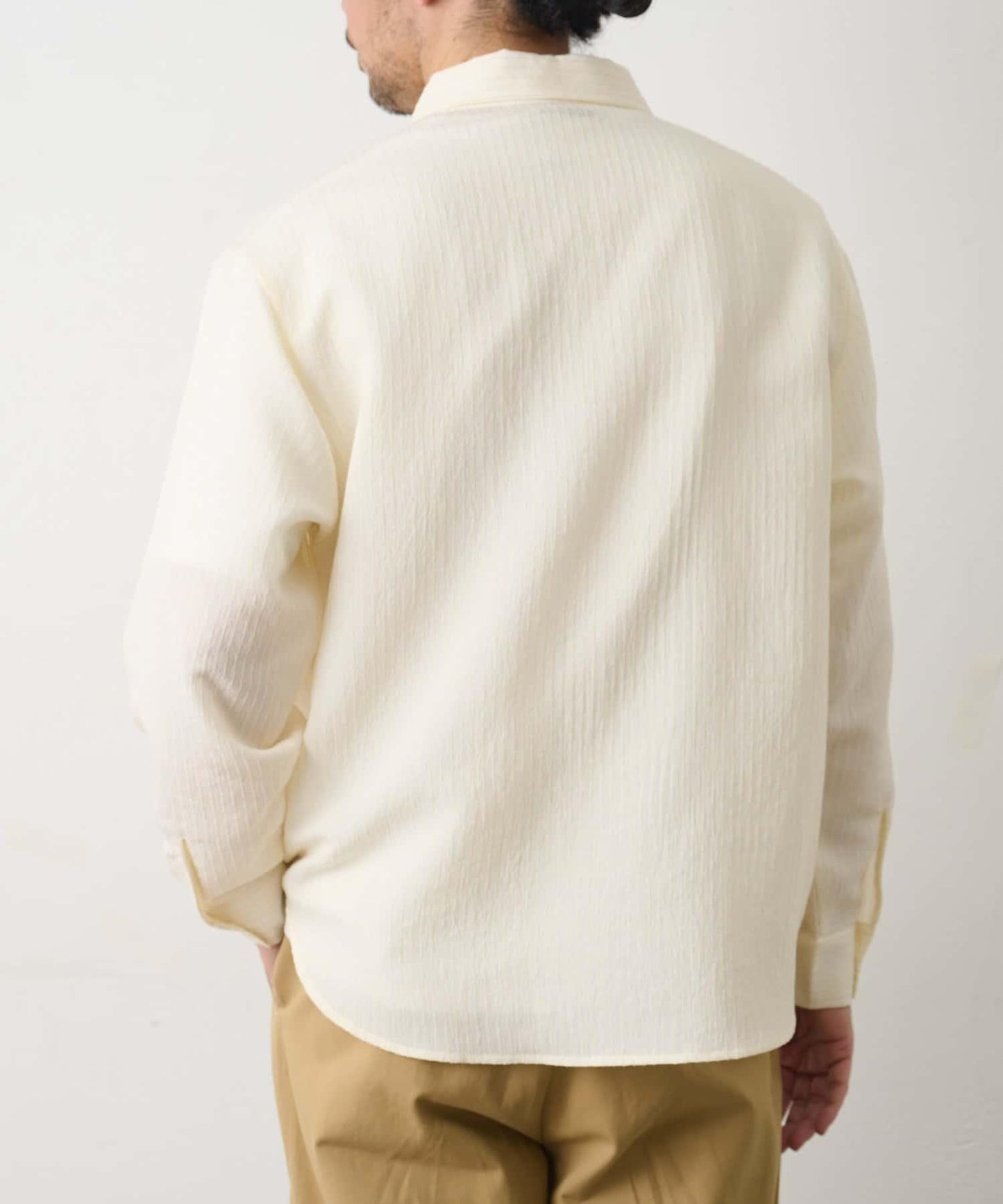 陰影條紋長袖襯衫