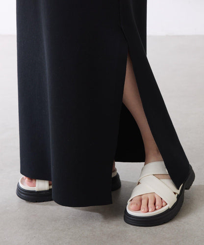 前後兩穿 雙尺碼 米蘭羅紋針織連衣裙