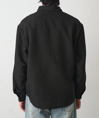 陰影條紋長袖襯衫