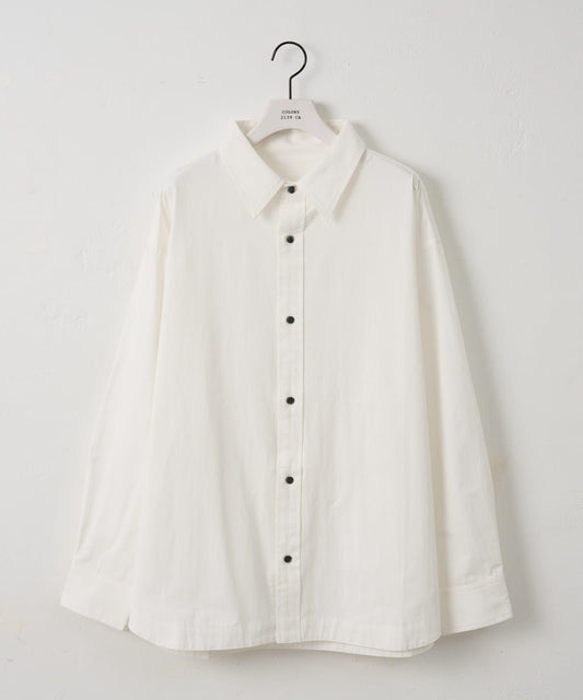 paradigm 棉斜紋寬鬆口袋外搭襯衫