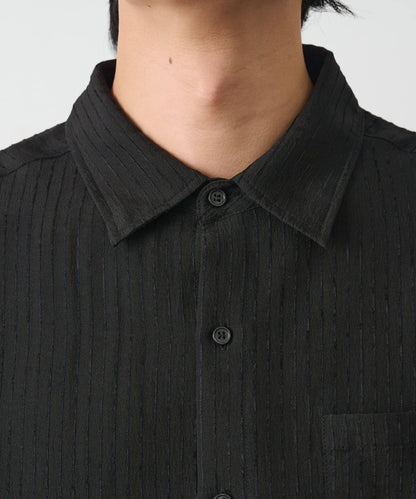 陰影條紋長袖襯衫