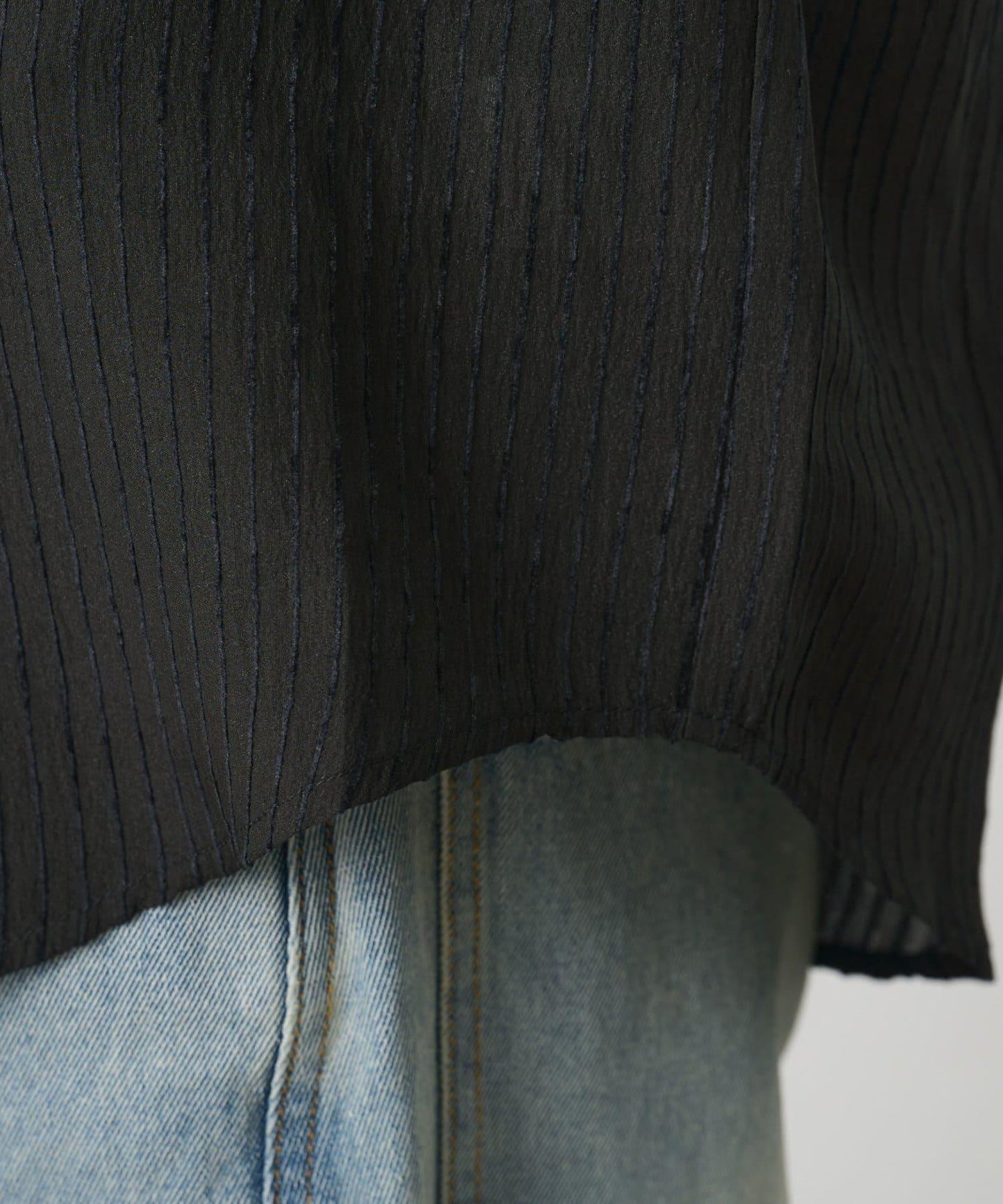 陰影條紋長袖襯衫