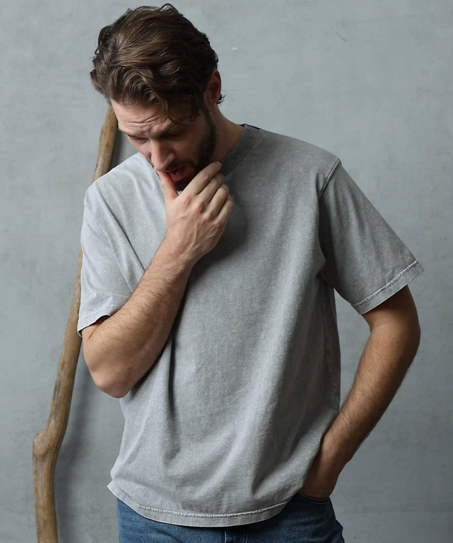 paradigm 生物酶洗褪色圓領短袖T恤