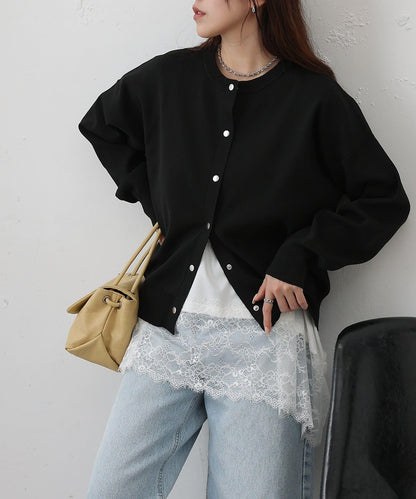 蕾絲下襬 不規則下襬 無袖 套頭上衣