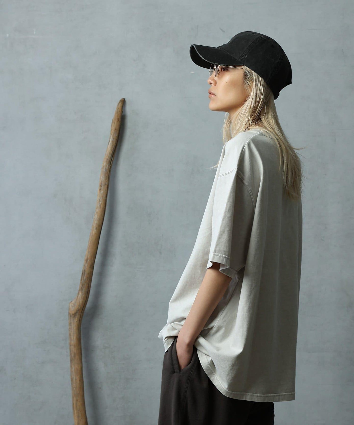 paradigm 生物酶洗褪色圓領短袖T恤