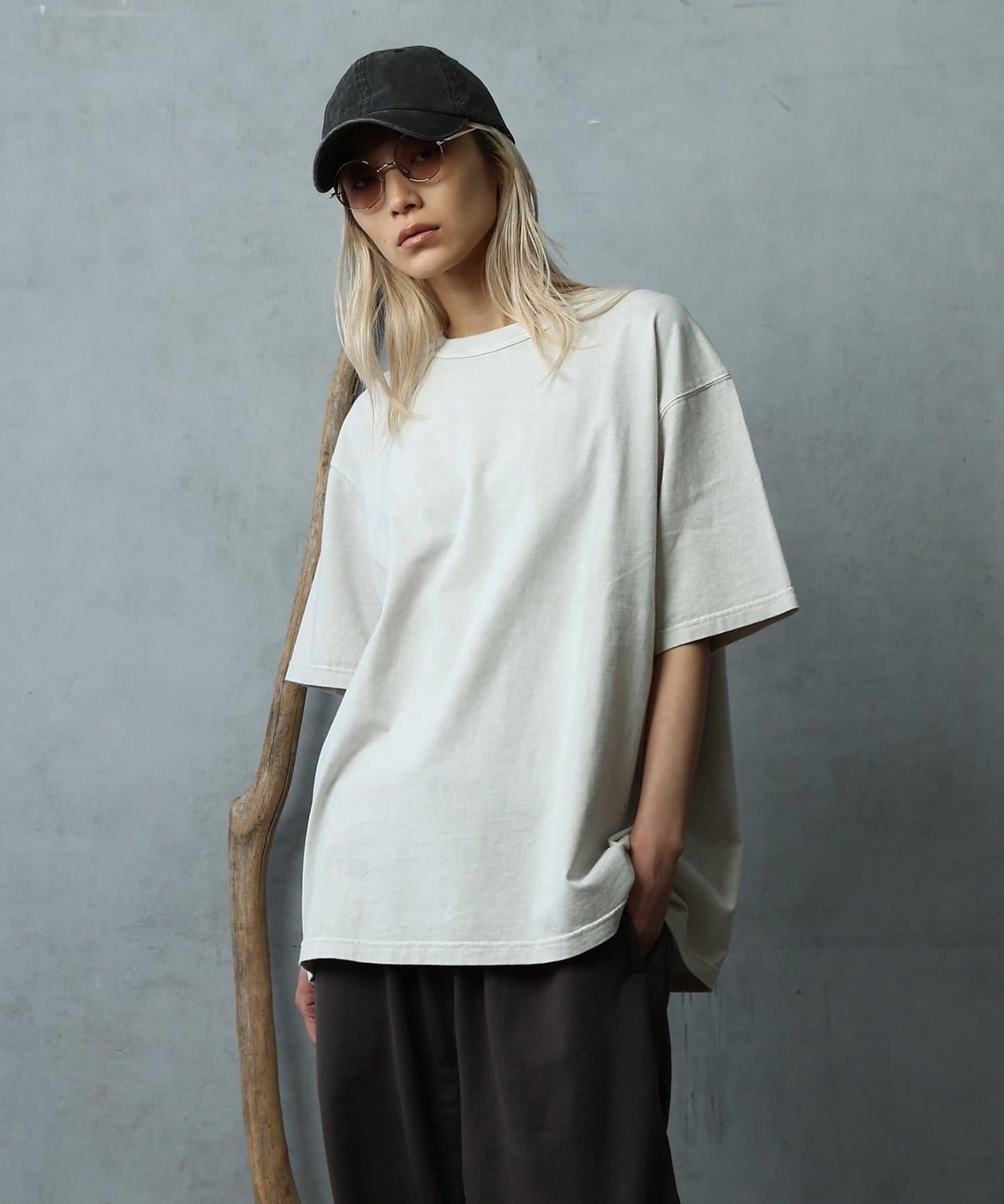 paradigm 生物酶洗褪色圓領短袖T恤