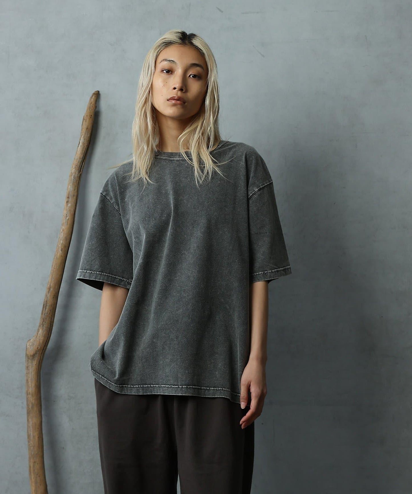 paradigm 生物酶洗褪色圓領短袖T恤