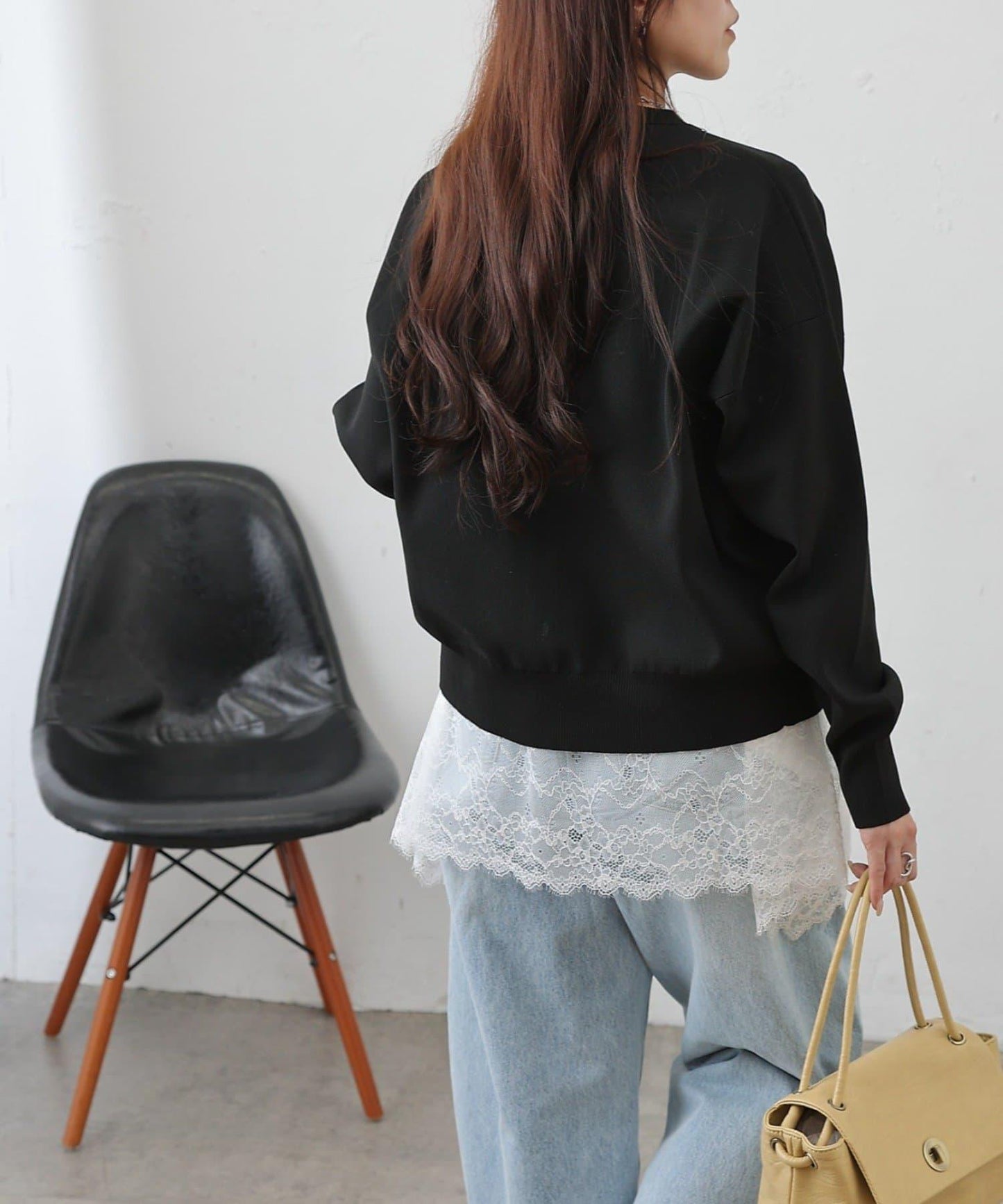 蕾絲下襬 不規則下襬 無袖 套頭上衣