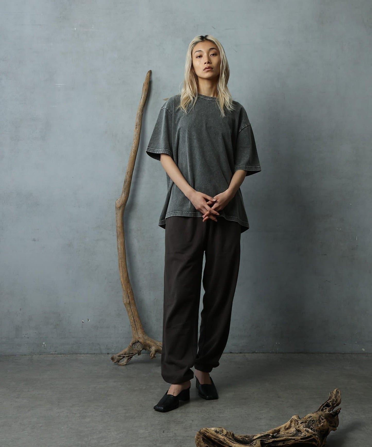 paradigm 生物酶洗褪色圓領短袖T恤