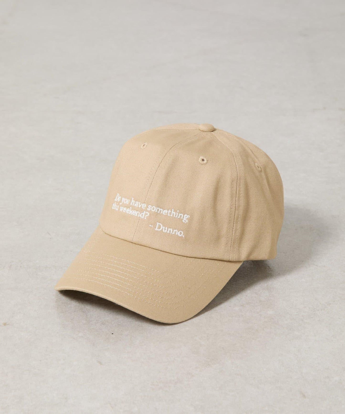 文字刺繡 斜紋 棒球帽