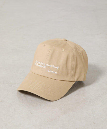 文字刺繡 斜紋 棒球帽