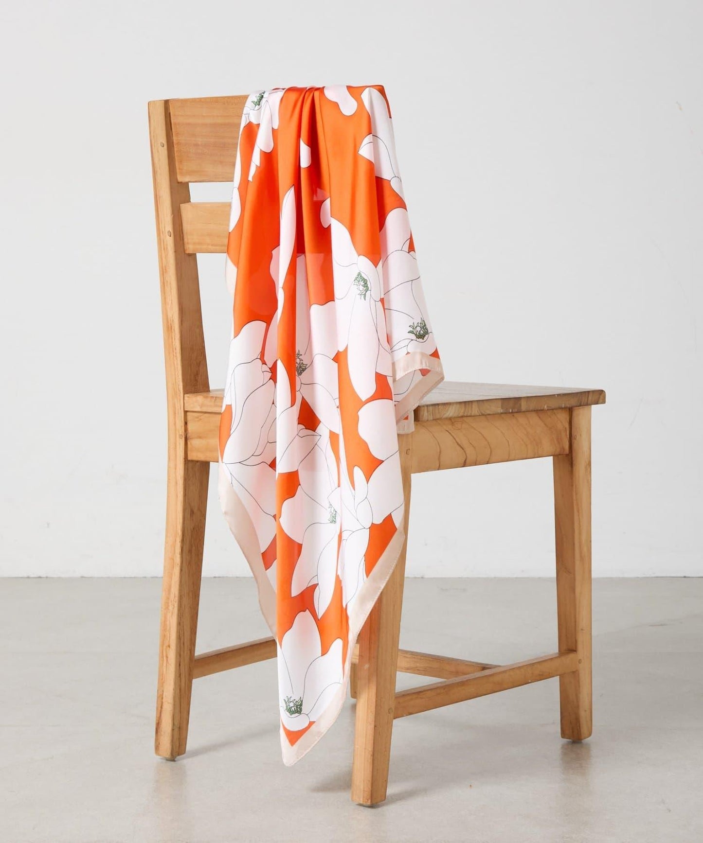 花卉圖案 大尺寸 絲巾 90×90