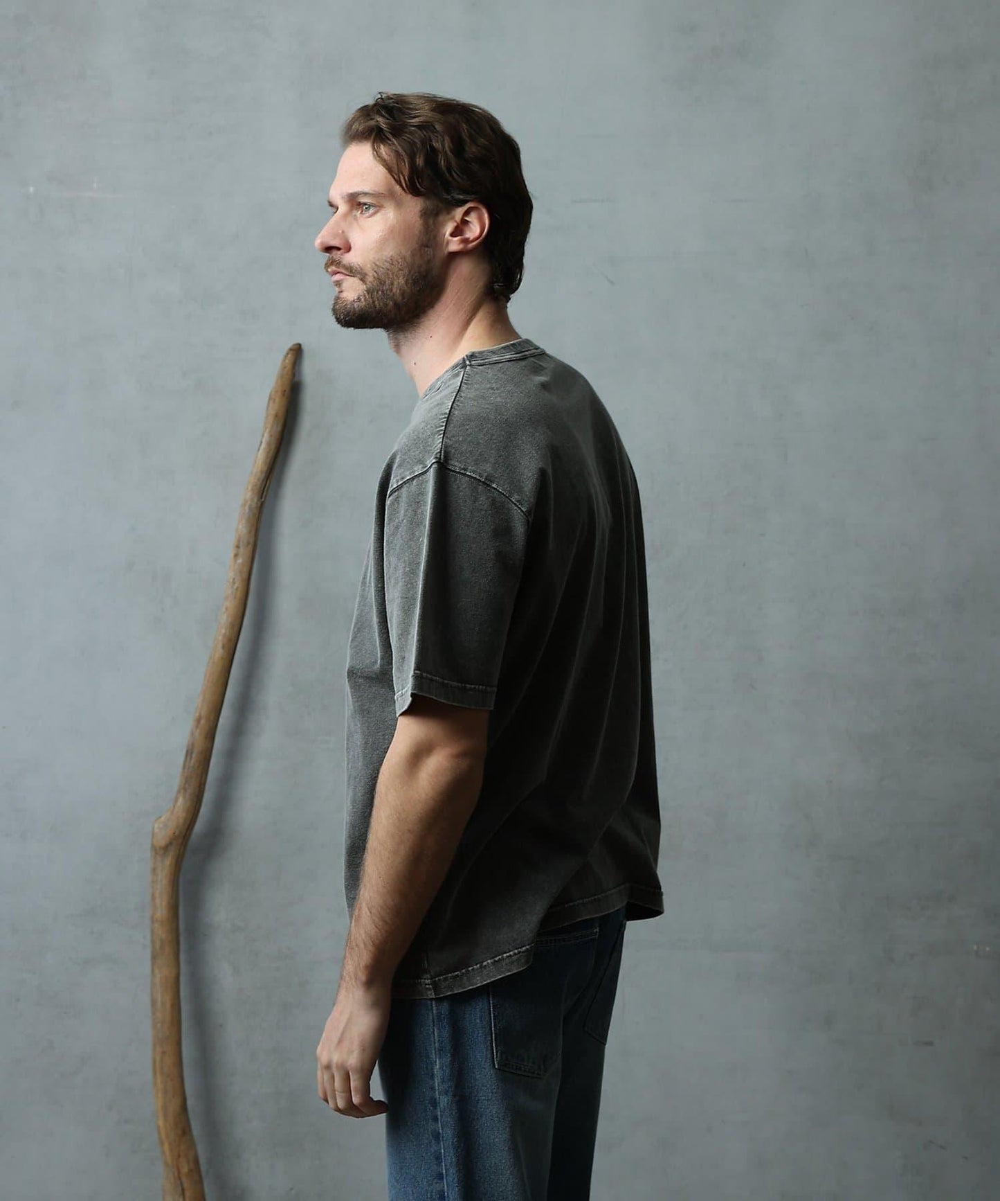 paradigm 生物酶洗褪色圓領短袖T恤