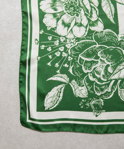 花卉圖案 大尺寸 絲巾 90×90