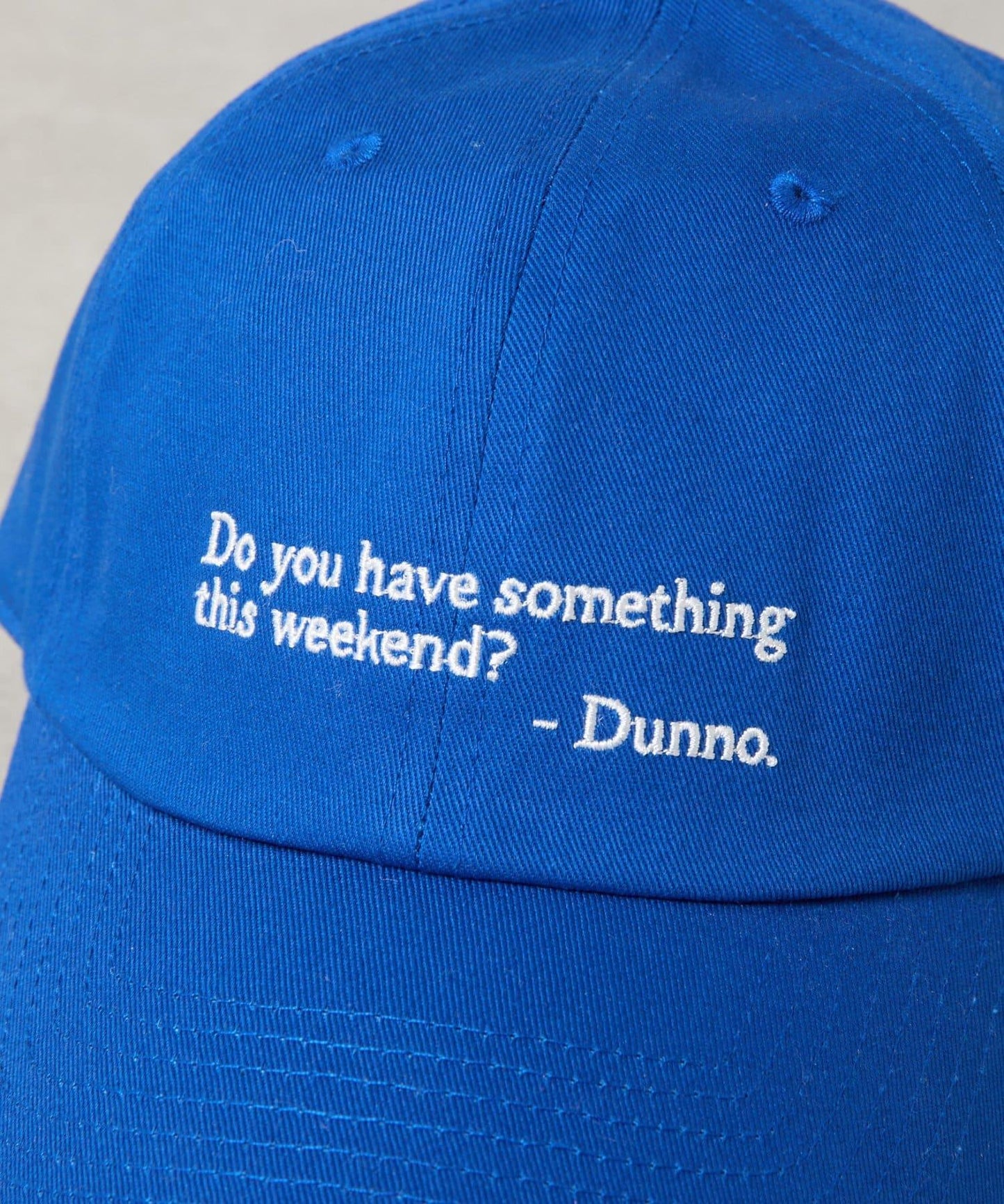 文字刺繡 斜紋 棒球帽