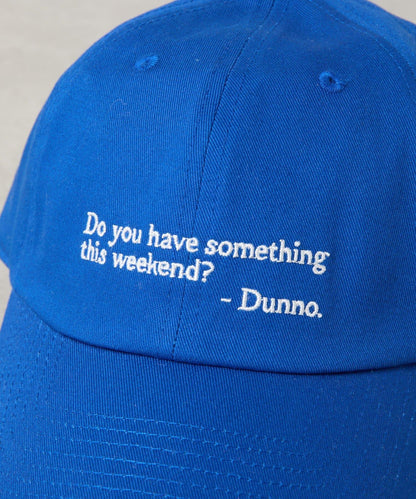 文字刺繡 斜紋 棒球帽