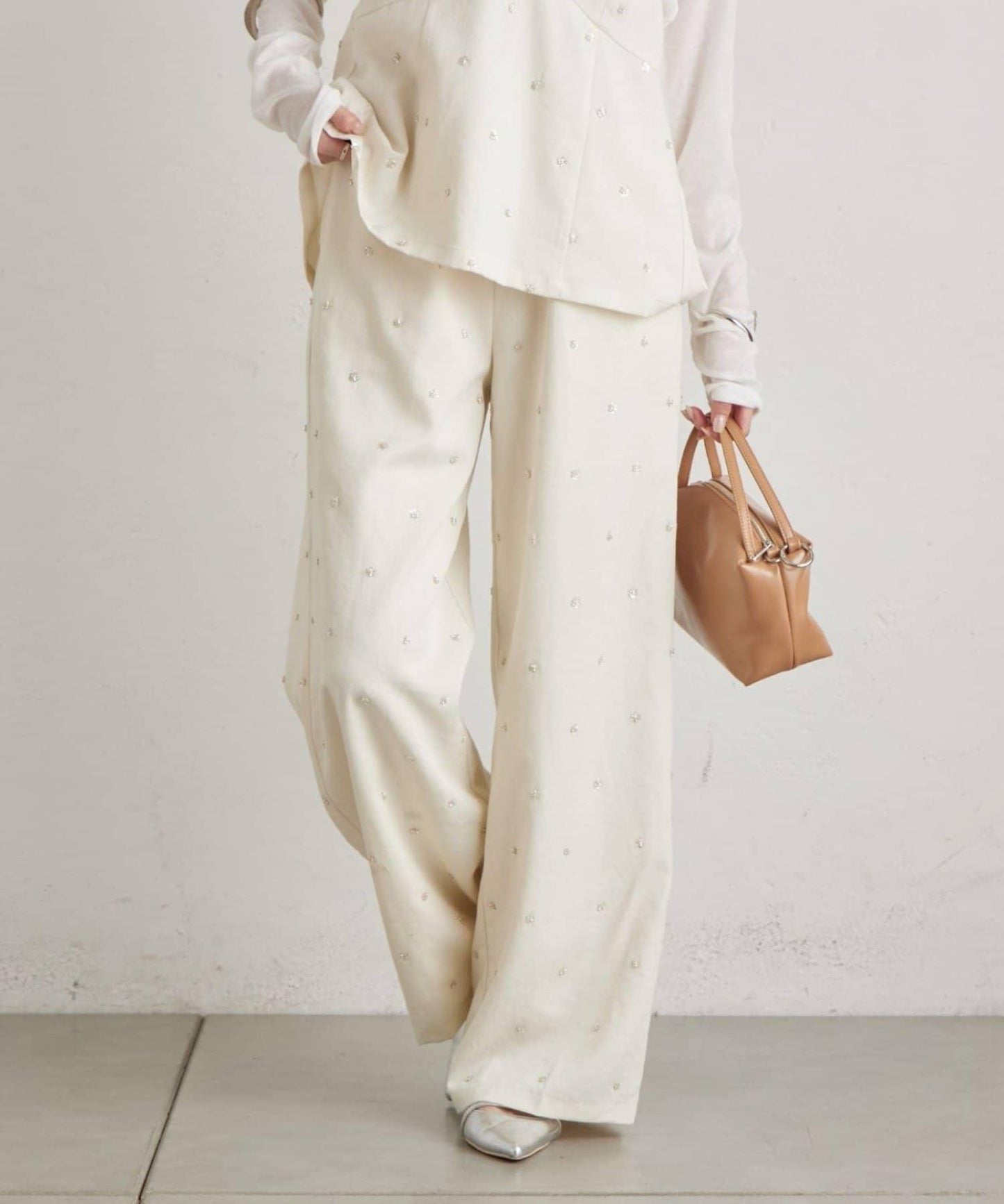 花卉圖案西裝褲