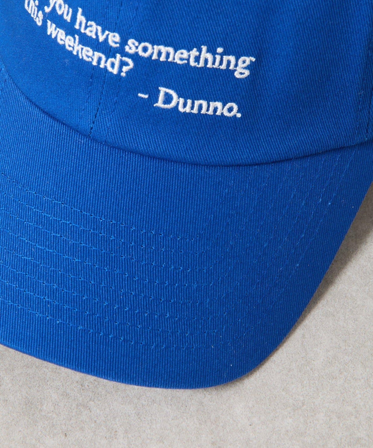 文字刺繡 斜紋 棒球帽