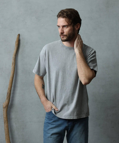 paradigm 生物酶洗褪色圓領短袖T恤