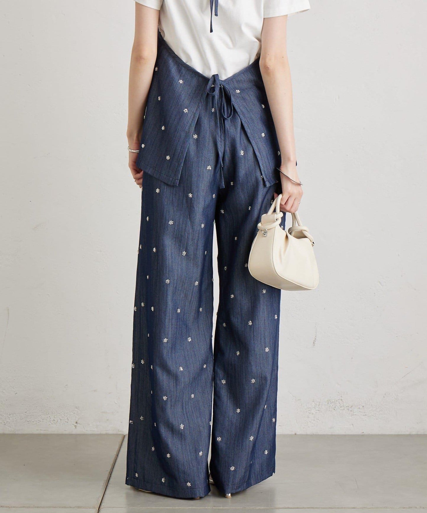 花卉圖案西裝褲