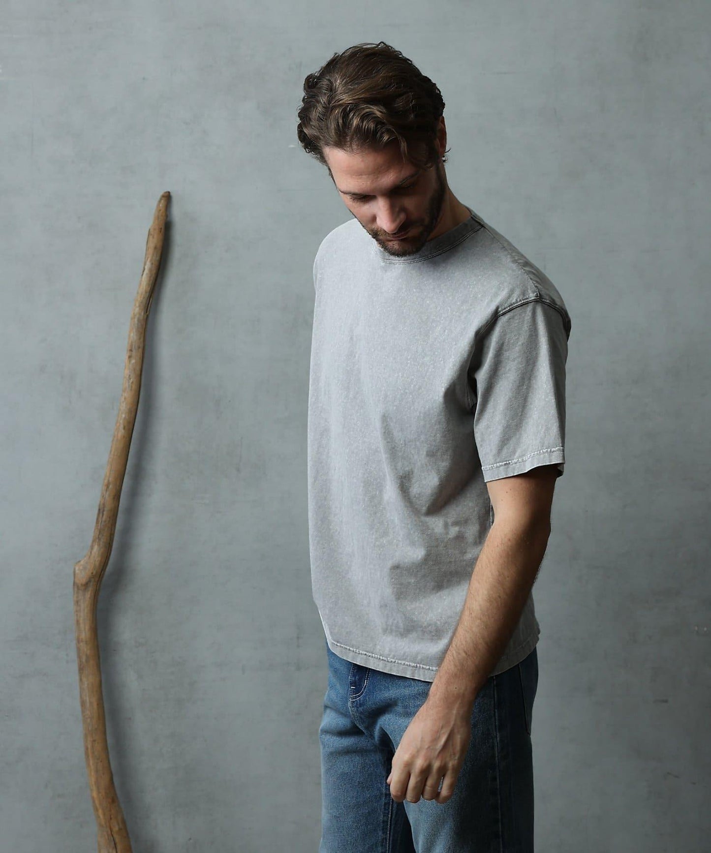 paradigm 生物酶洗褪色圓領短袖T恤