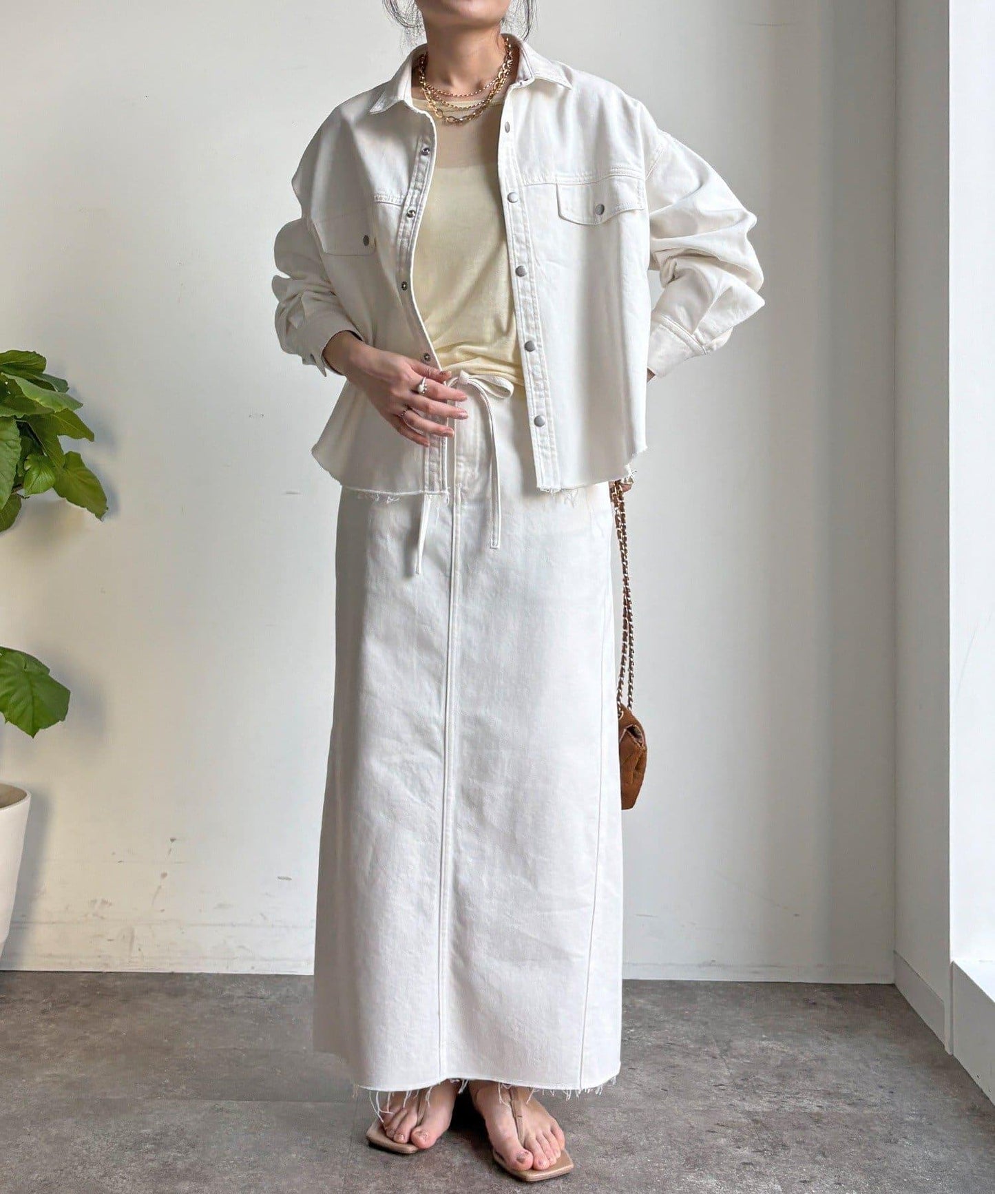 可成套搭配 短款 牛仔 襯衫