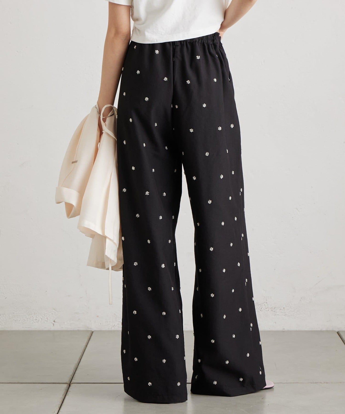 花卉圖案西裝褲