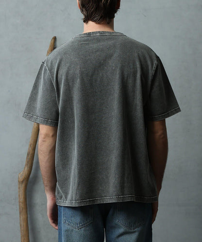 paradigm 生物酶洗褪色圓領短袖T恤